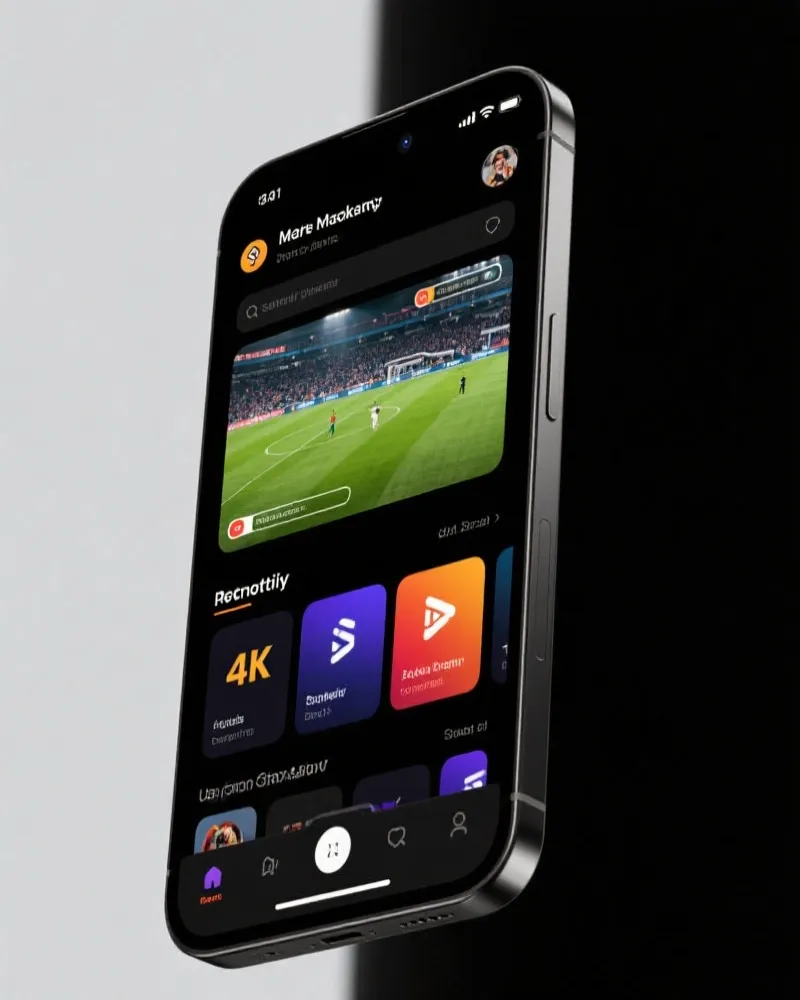 4K直播移动端界面展示