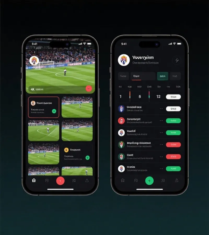 4K直播 App 界面展示